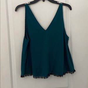 flowy tank with lace detail